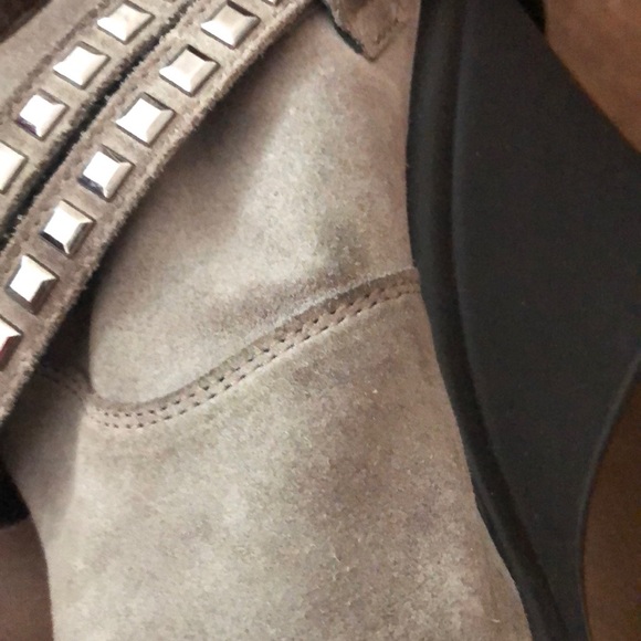 Janet sport suede shoes gray wedge low boots 11 - Picture 9 of 10